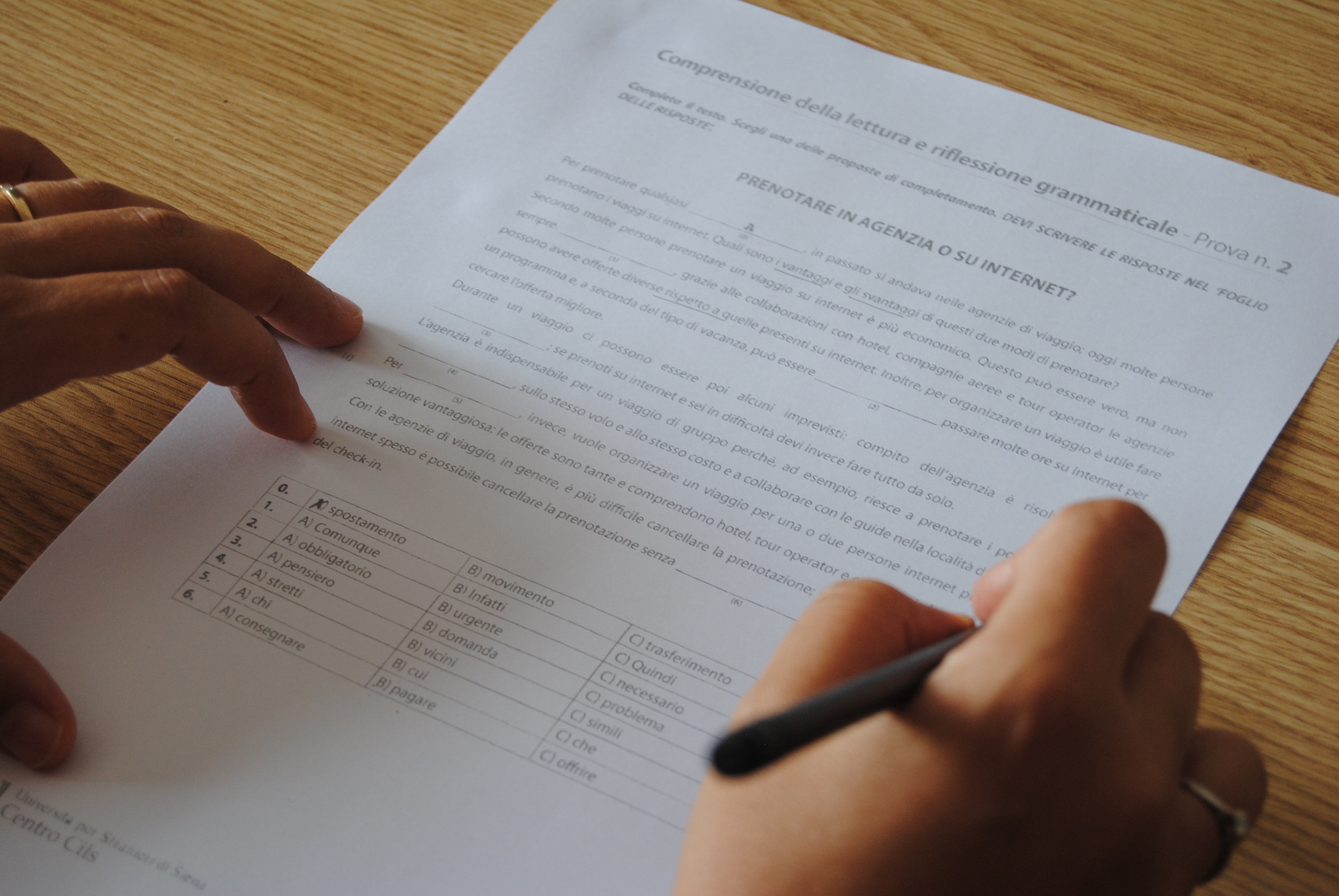 Preparation for official exams